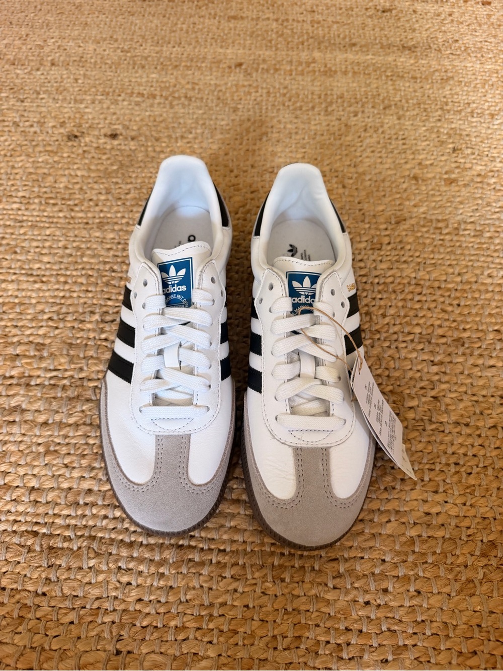 adidas Men’s White, Black & Brown Classic Court Sneakers